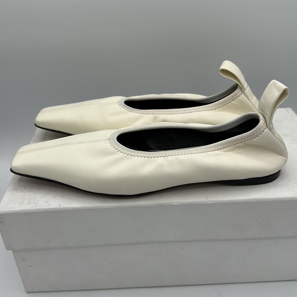 Proenza Schouler Kristie White Leather Flats Size 36 EU / 6 US NIB - Picture 4 of 7
